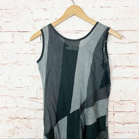 Bodil Linen Gauze Bevel Midi Lagenlook Dress - Picture 5 of 7